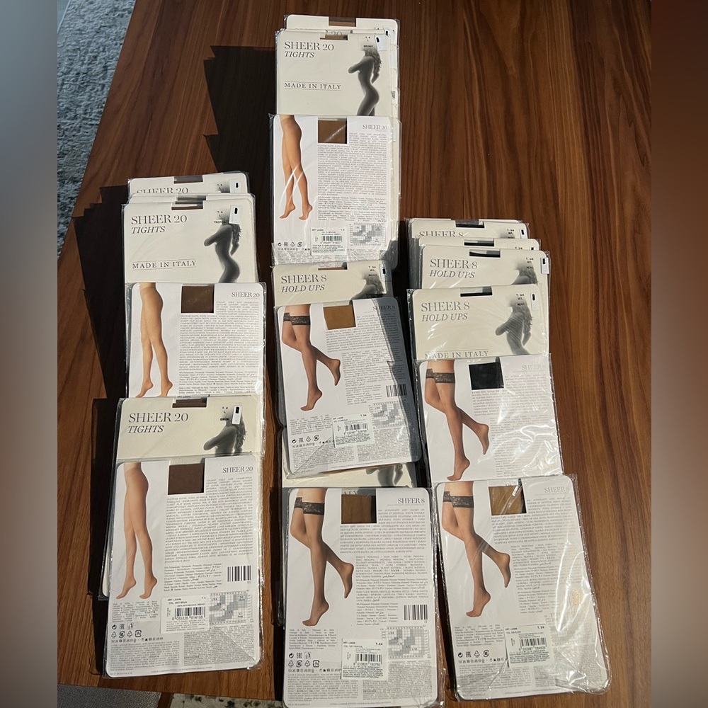 CALZEDONIA PANTYHOSE TIGHTS AND THIGH HIGHS 3 x $11